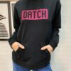 Datch Felpa Girocollo Nera Fucsia Donna
