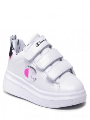 Champion Angel Scarpe In Pelle Bianche Rosa Bambina