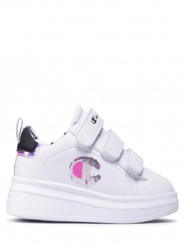 Champion Angel Scarpe In Pelle Bianche Rosa Bambina