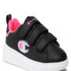 Champion Angel Scarpe In Pelle Nere Rosa Bambina