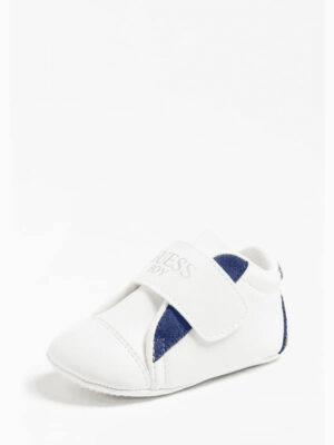 Guess Baby Scarpe Da Culla Bianche Blu  Bambino