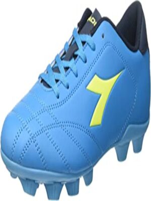 Diadora 5 Play Md Scarpe Da Calcio Azzurre Giallo Fluo Bambini Ragazzi
