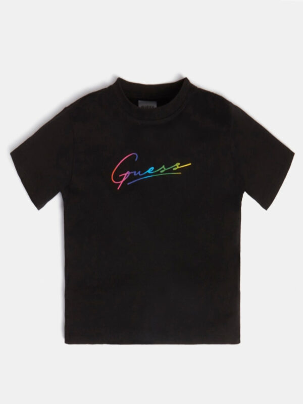 Guess  Kids T-shirt Nera Con stampa frotale Bambina