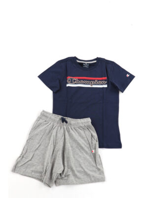 Champion Ensemble Completo Bianco Blu Bambino