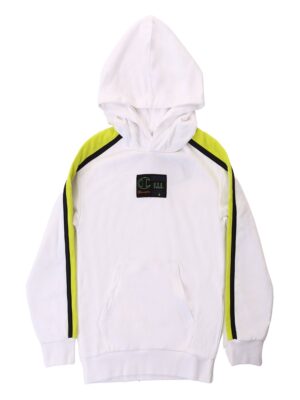 Champion Hooded Felpa Con Cappuccio Bianca Bambini Ragazzi