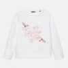 Guess Felpa Girocollo Bianca Con Ricami Bambina