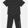 Champion Completo T-shirt e leggings Total Black Bambina