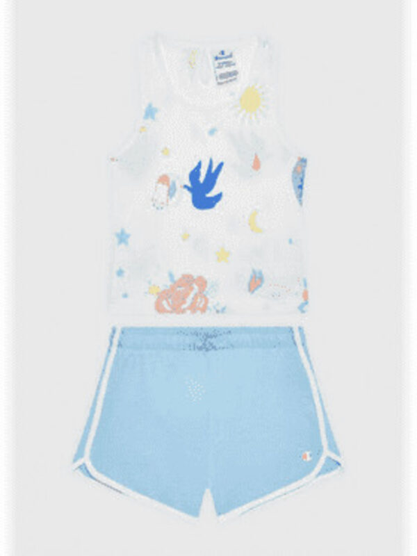 Champion Kids Completo Azzurro Bianco Bambina