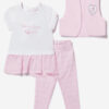 Guess Baby Completo 3 Pezzi Rosa Bianco Bambina