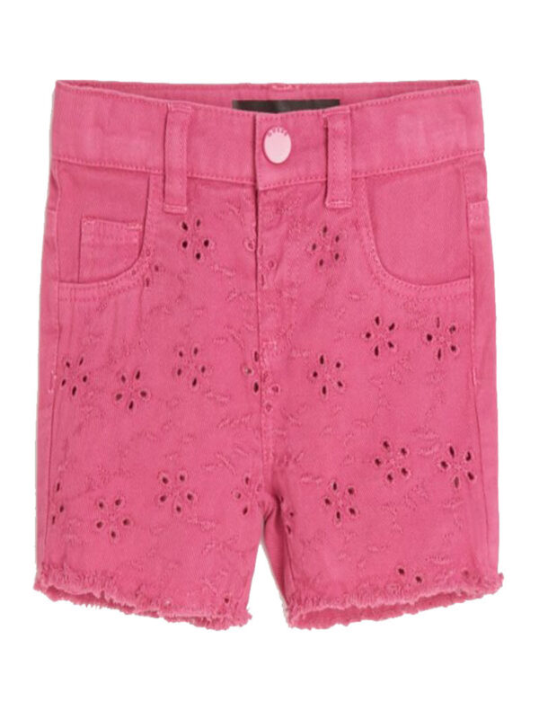 Guess pantaloncini Di Jeans Total Pink Bambina
