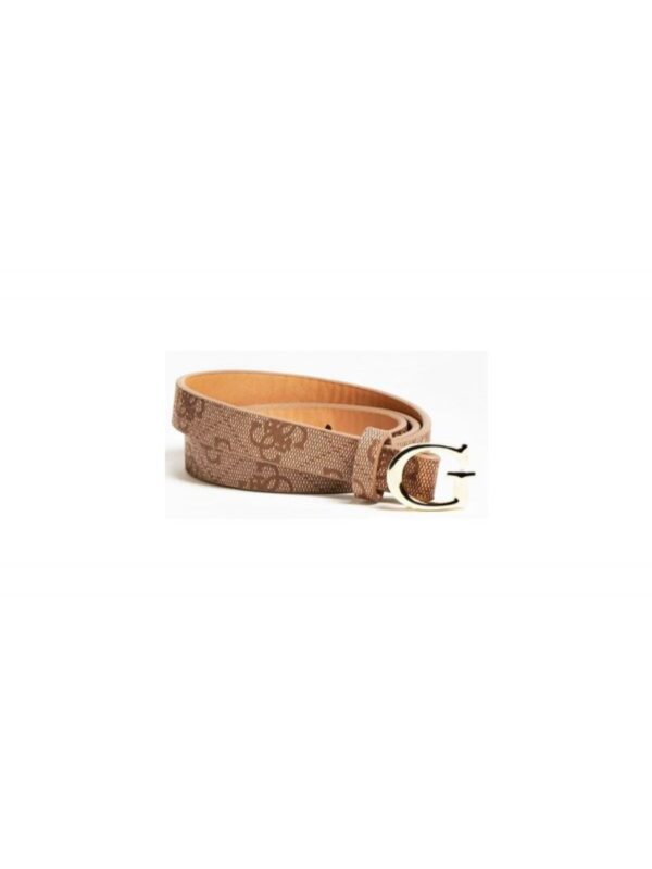 Guess Kids Cintura Marrone Chiaro Con Fibia Argento Bambina