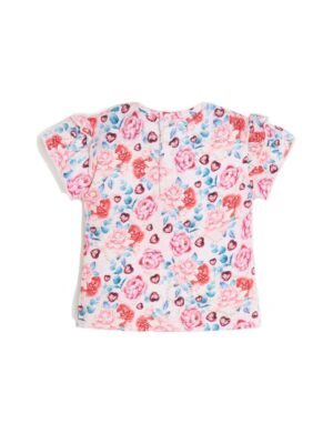 Guess T-shirt Stampe a Fiori Bambina