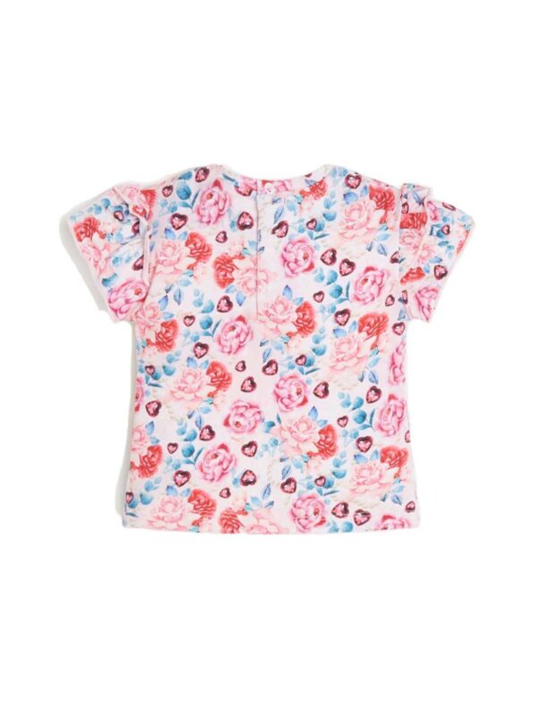 Guess T-shirt Stampe a Fiori Bambina