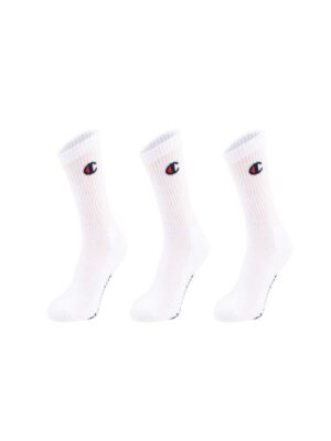 Champion  3PK CREW SOCKS CALZA TENNIS CON LOGHINO BIANCO