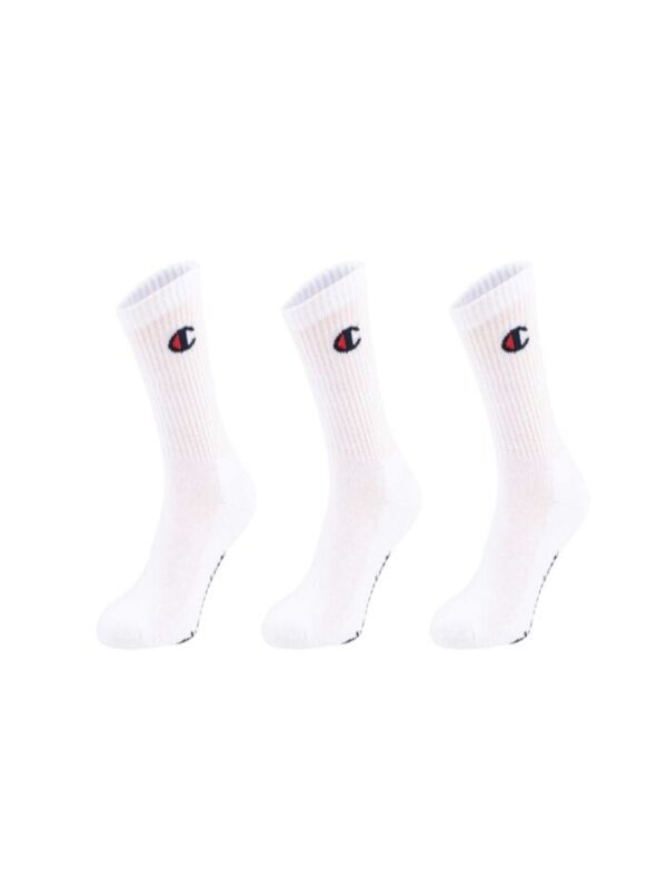 Champion  3PK CREW SOCKS CALZA TENNIS CON LOGHINO BIANCO