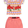 Guess Set T-shirt e Shorts Multicolore Bambina