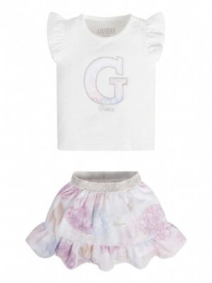Guess Baby Girls Completo 2 Pezzi Bianco Bambina