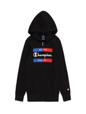 Champion Legacy Graphic Chiusura Zip e Cappuccio Nera Bambino
