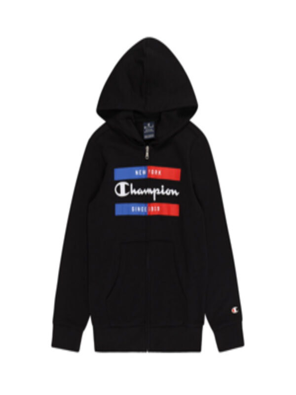 Champion Legacy Graphic Chiusura Zip e Cappuccio Nera Bambino