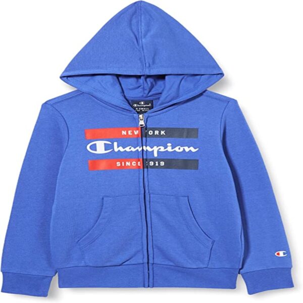 Champion Legacy Graphic Felpa Con Cappuccio Blu Bambino