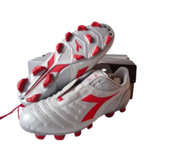 Diadora Culto Md Pu Scarpe Da Calcio Grigie Rosse Uomo