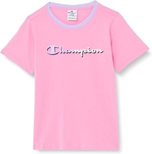 Champion Girl Legacy C-Color Logo T-shirt  Rosa Bambina