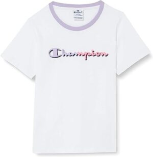 Champion Girl Legacy C-Color Logo T-shirt  Bianca Bambina