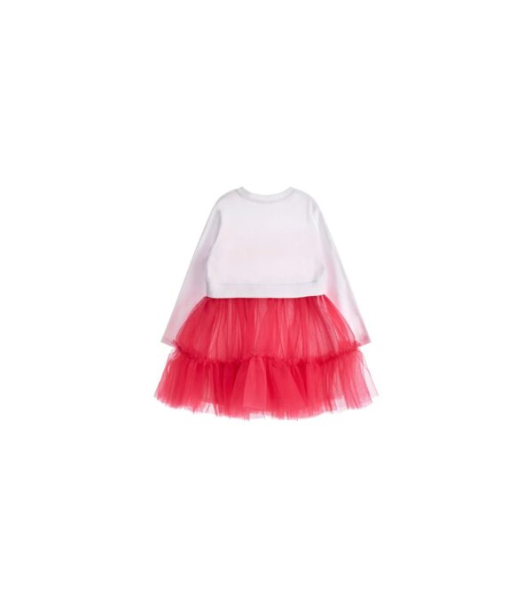 Guess Baby Vestito Bianco Rosso Bambina