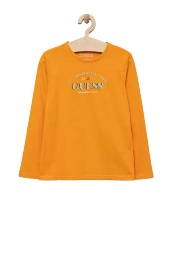 Guess Kids T-shirt Manica lunga Arancione Bambini