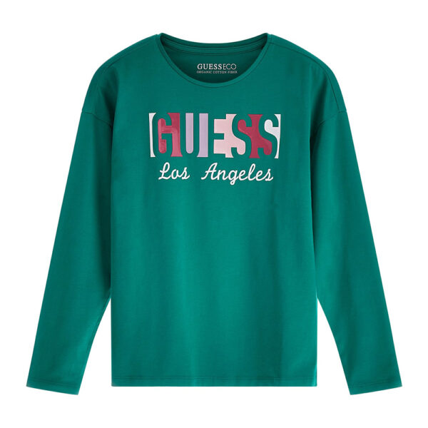 Guess Blusa  Regular Fit Verde Bambina