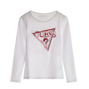 Guess ls T-shirt manica lunga Bianca Bambina