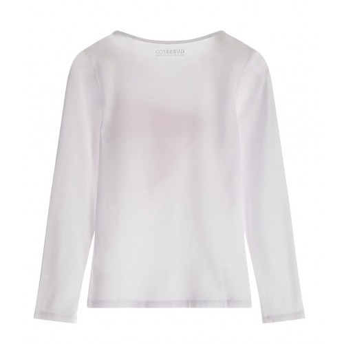 Guess ls T-shirt manica lunga Bianca Bambina