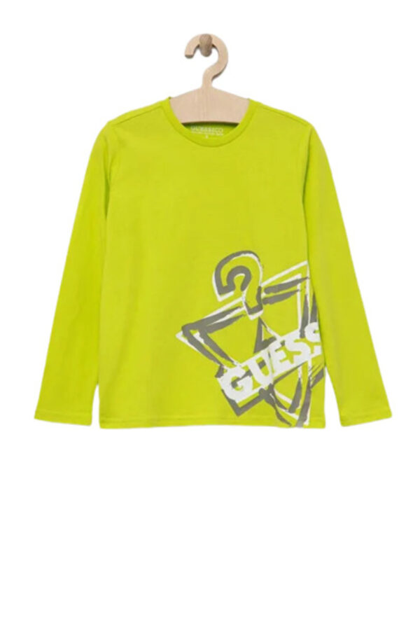 Guess Blouse Ls Maglietta Verde fluo Bambino