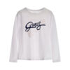 Guess Logo T-shirt Manica lunga Bianca Bambina