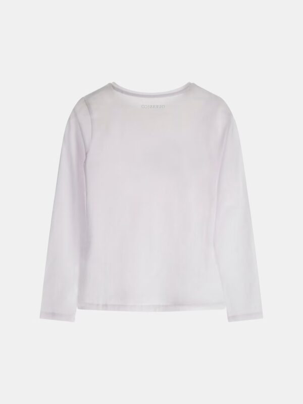 Guess Logo T-shirt Manica lunga Bianca Bambina