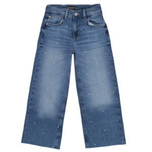 Guess Mid Rise Embellished Straight Fit Jeans Blu Bambina