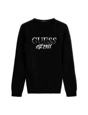 Guess Pull logo Maglione Nero Bambini Ragazzi