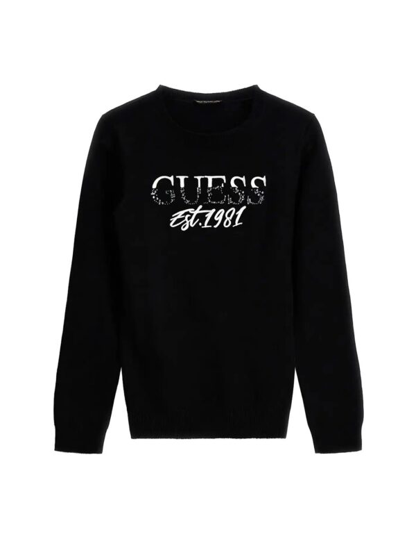 Guess Pull logo Maglione Nero Bambini Ragazzi