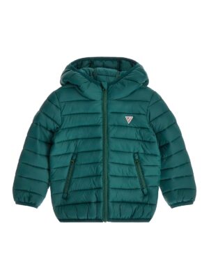 Guess Piumino Con Cappuccio Verde  Bambini