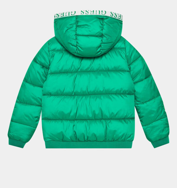 Guess Piumino Con Cappuccio Verde  Bambino