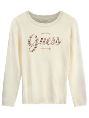 Guess Girls Maglione Girocollo Total White Bambina