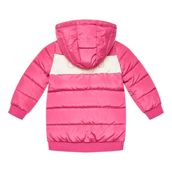 Guess Kids Hooded Ls Padded Bomberino Rosa Bambina