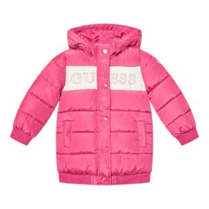 Guess Kids Hooded Ls Padded Bomberino Rosa Bambina