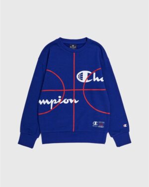 Champion Basket Felpa Girocollo Blu Bambino