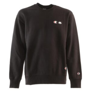 Champion X Space Invaders Crewneck Felpa Girocollo Nera Uomo