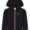 Champion Felpa Bambina con Cappuccio Tape Colorati