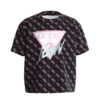 Guess Ss  T-shirt Nera Rosa  Bambina