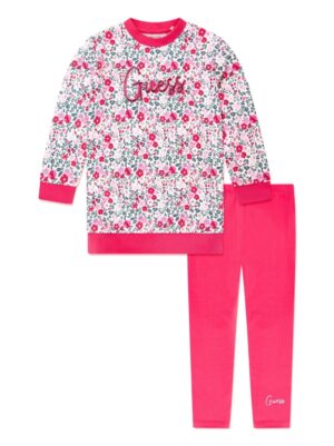 Guess Kids Tuta Sportiva a Fiori Bambina
