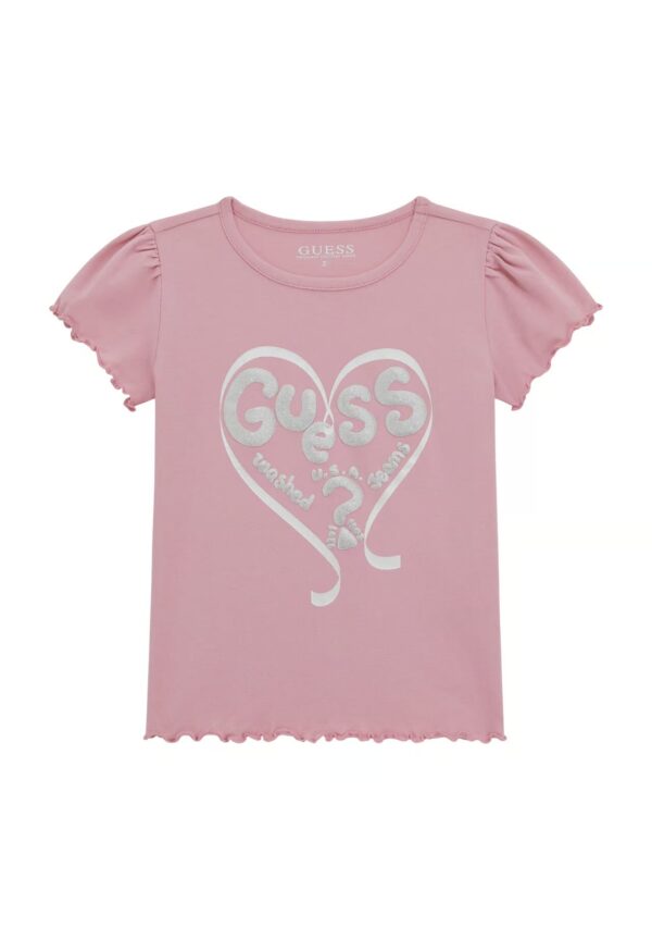 Guess Logo T-shirt Rosa Bambina
