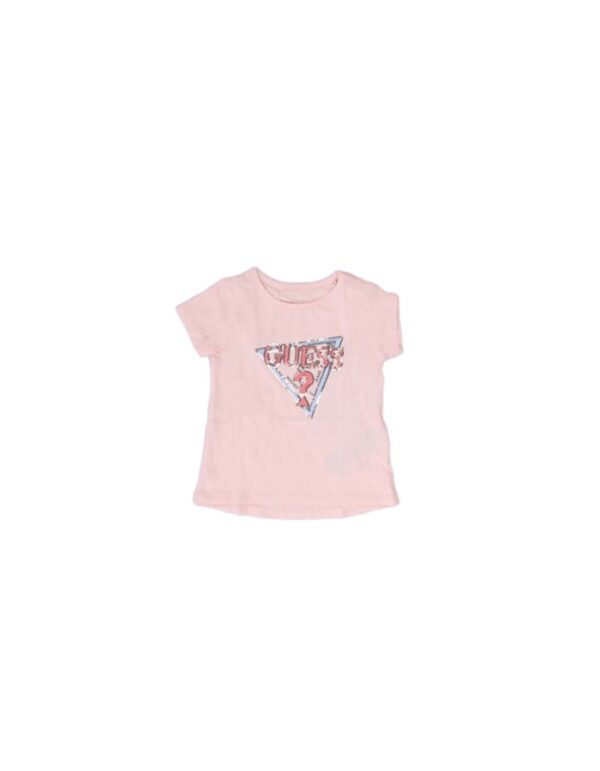 Guess T-shirt Manica Corta Rosa Bambina